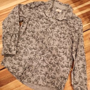 Cat & Jack dinosaur 🦕 Boys 8-10 button up longsleeve shirt